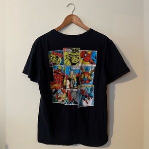 Marvel Comics Superhero Graphic Tee Size Large